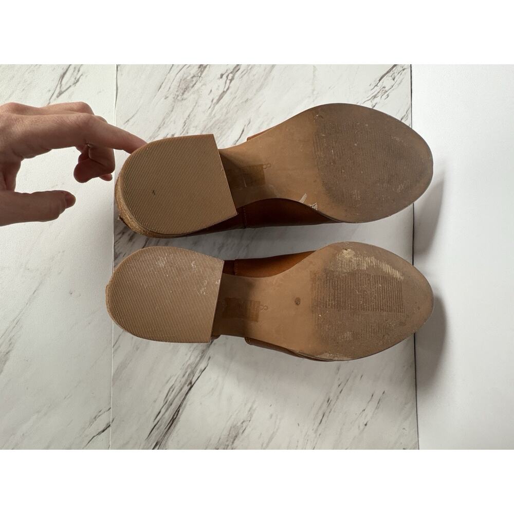 Madewell Lucie Bootie Shoe - 8 Brown Saddle Leather, Low Heel, Office Preppy - Picture 8 of 10